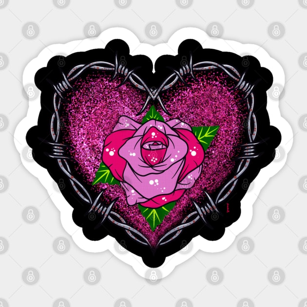 Barbwire heart Sticker by Chillateez 